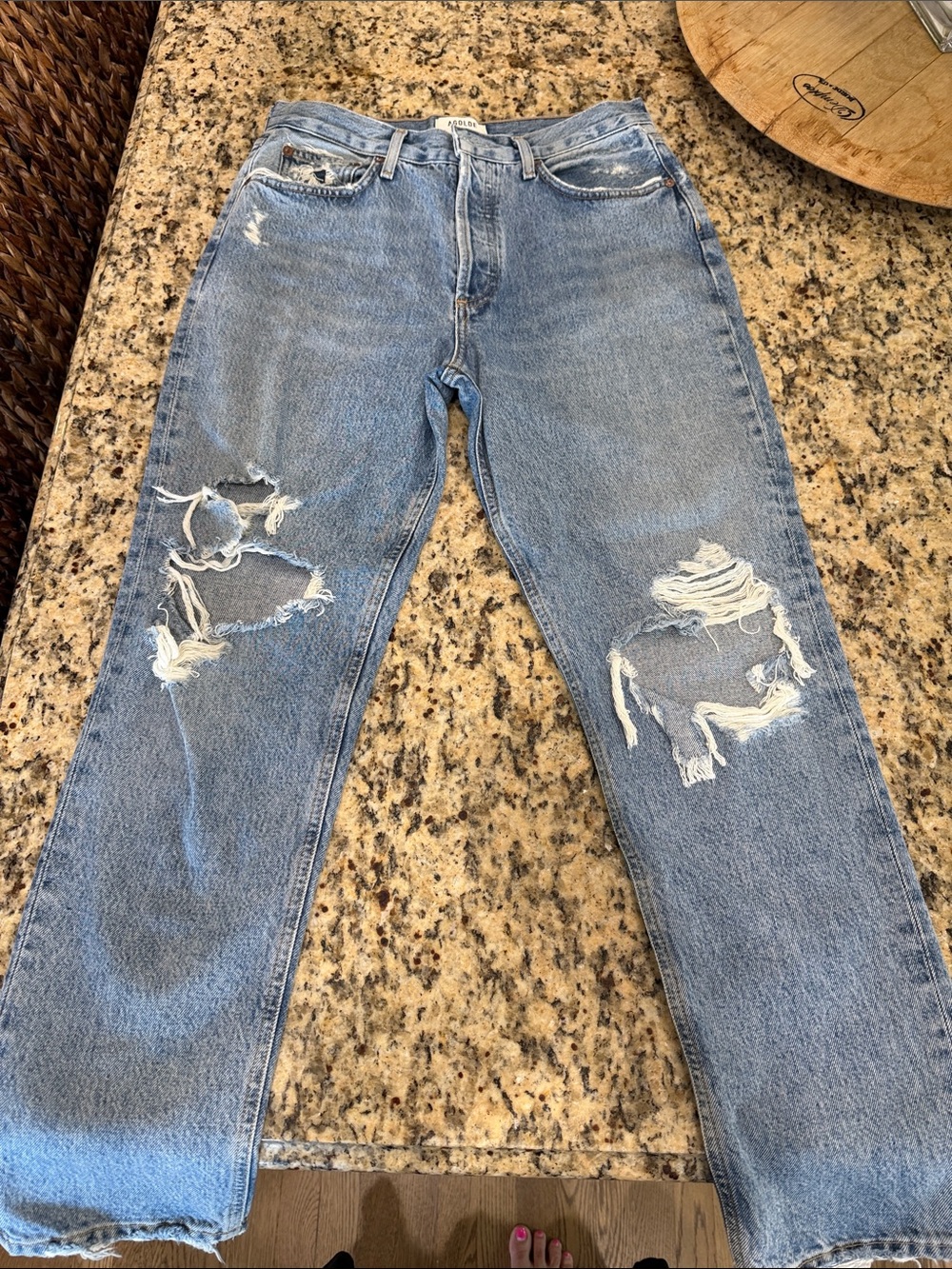 Agolde Light Blue Button-Fly Jeans